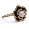 Lily and Rose Coco rose ring - Jet / ivory pearl 17 mm