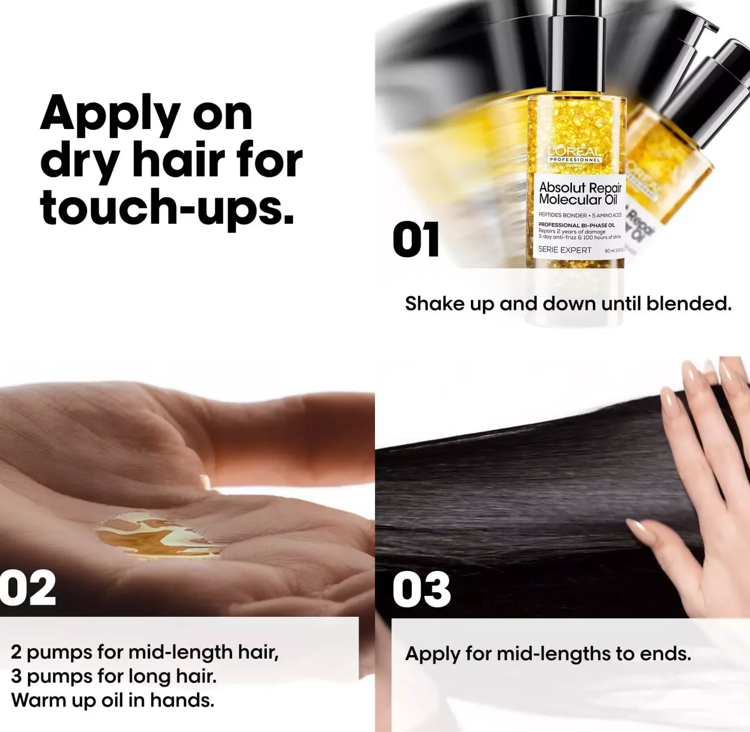 L'Oréal ProfessionnelAbsolut Repair Molecular Bi-phase Oil 90 ml