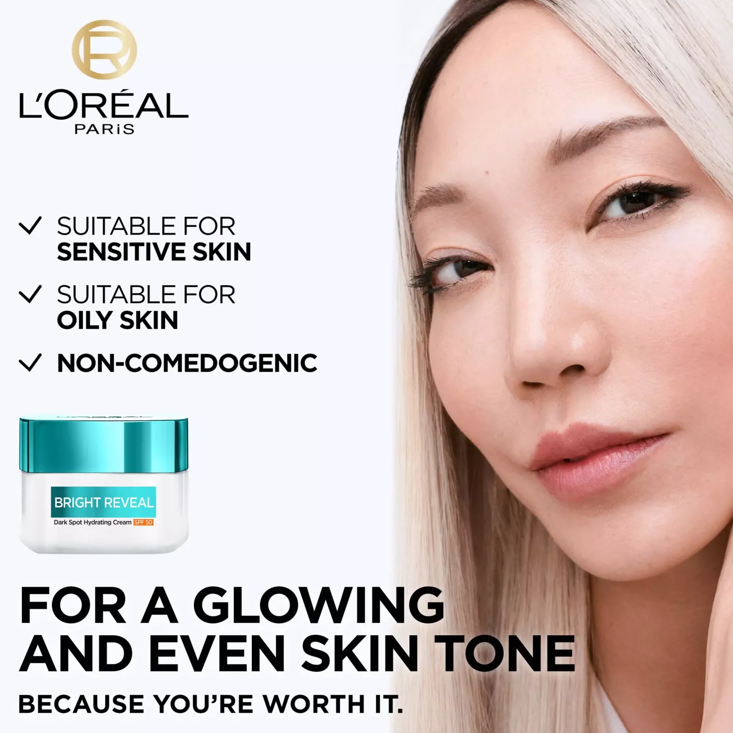 Loreal ParisBright Reveal Dark Spot Hydrating Cream SPF50 50 ml