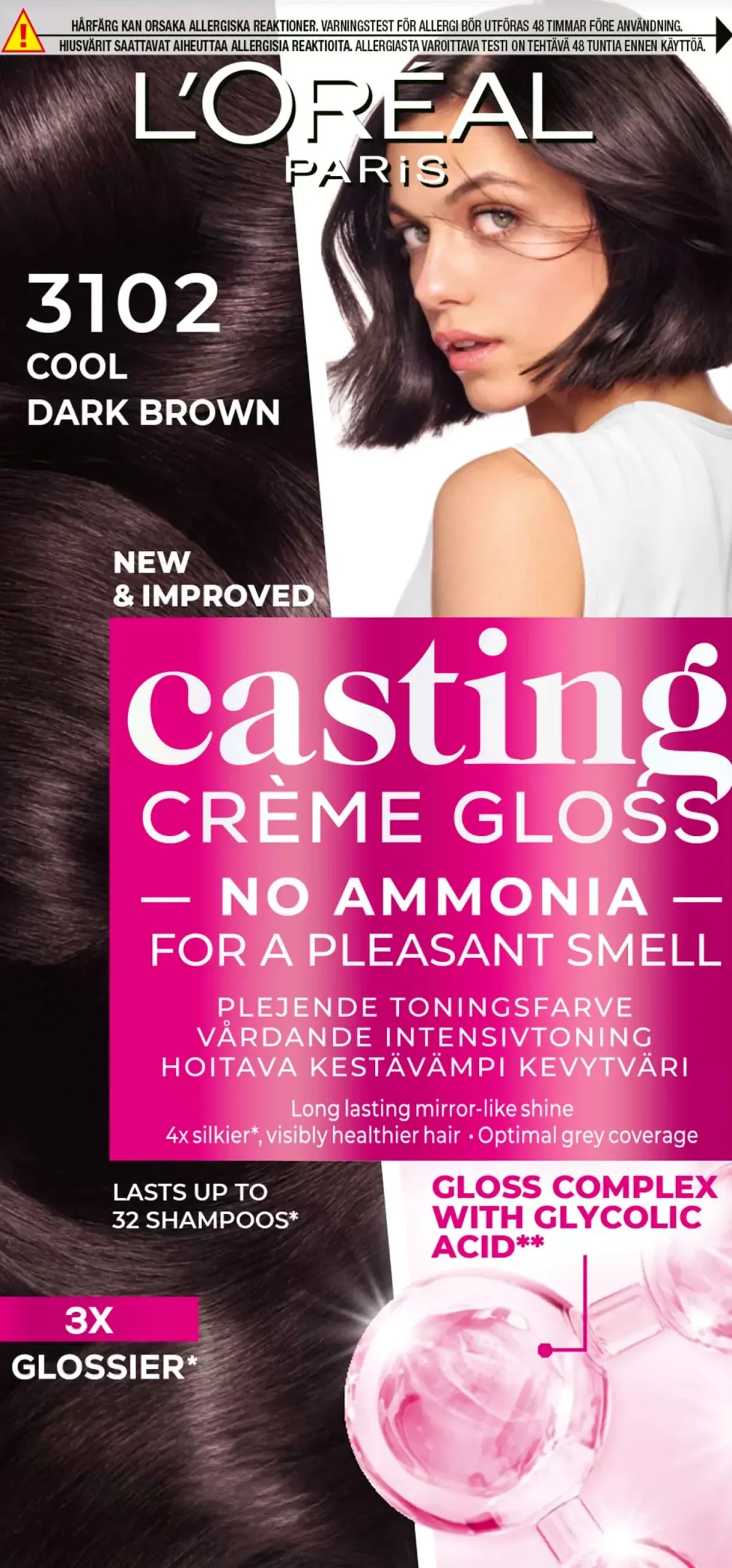 Loreal ParisCasting Creme Gloss Casting Crème Gloss 3102 Cool Dark Brown