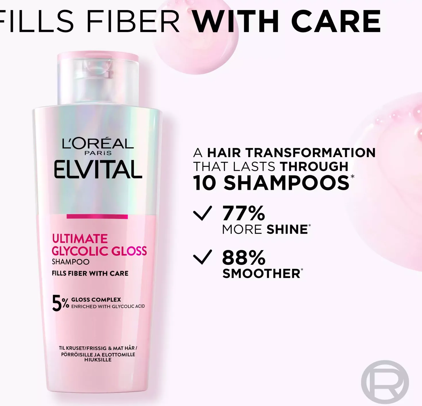 Loreal ParisElvital Glycolic Gloss Ultimate Shampoo For Dull Hair 200 ml