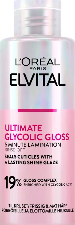 Loreal ParisElvital Glycolic Gloss Ultimate Rinse-Off Treatment For Dull Hair 200 ml