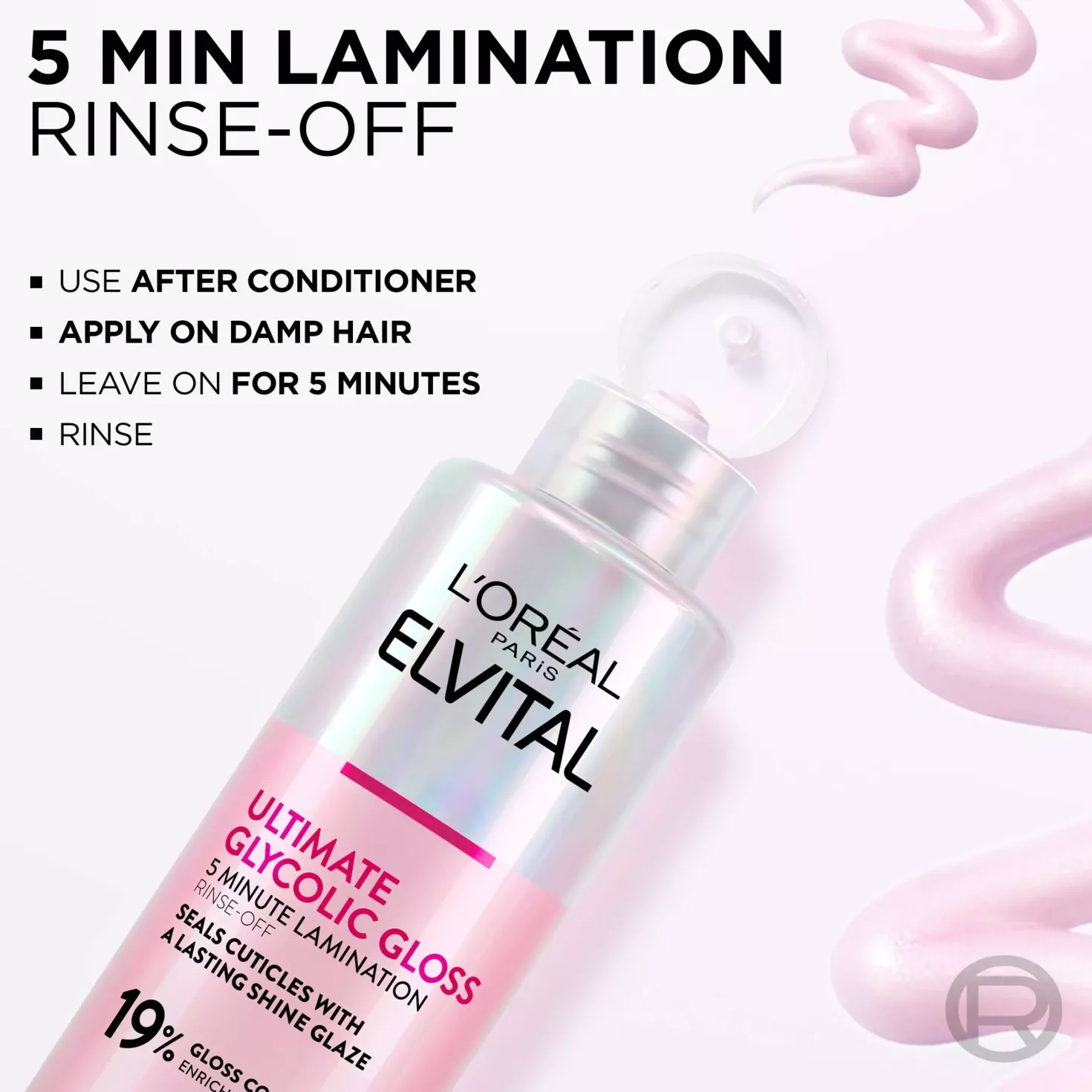 Loreal ParisElvital Glycolic Gloss Ultimate Rinse-Off Treatment For Dull Hair 200 ml