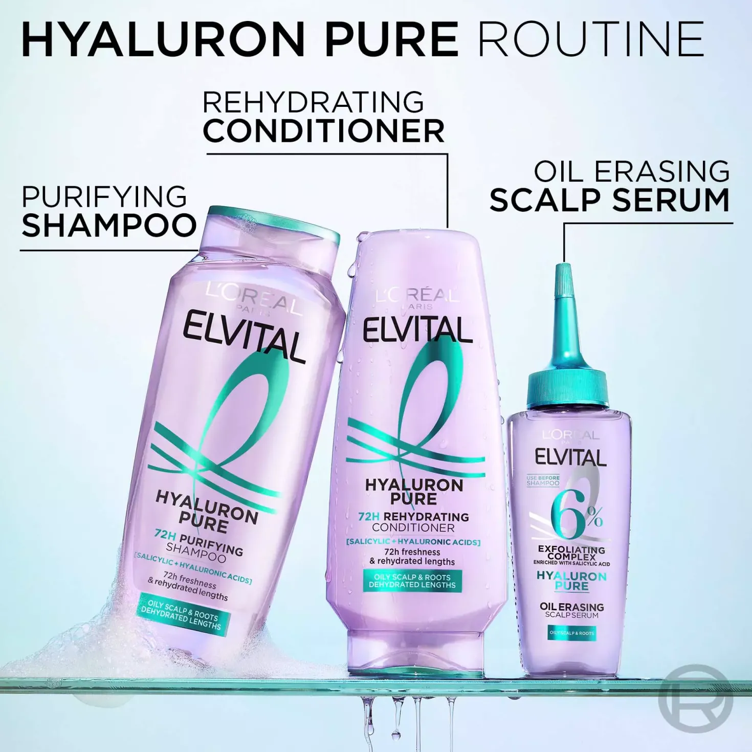Loreal ParisElvital Hyaluron Pure Purifying Shampoo 500 ml
