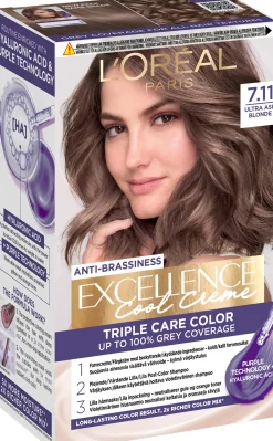 Loreal ParisExcellence Cool Creme Triple Care Color 4,11 Ultra Ash Brown