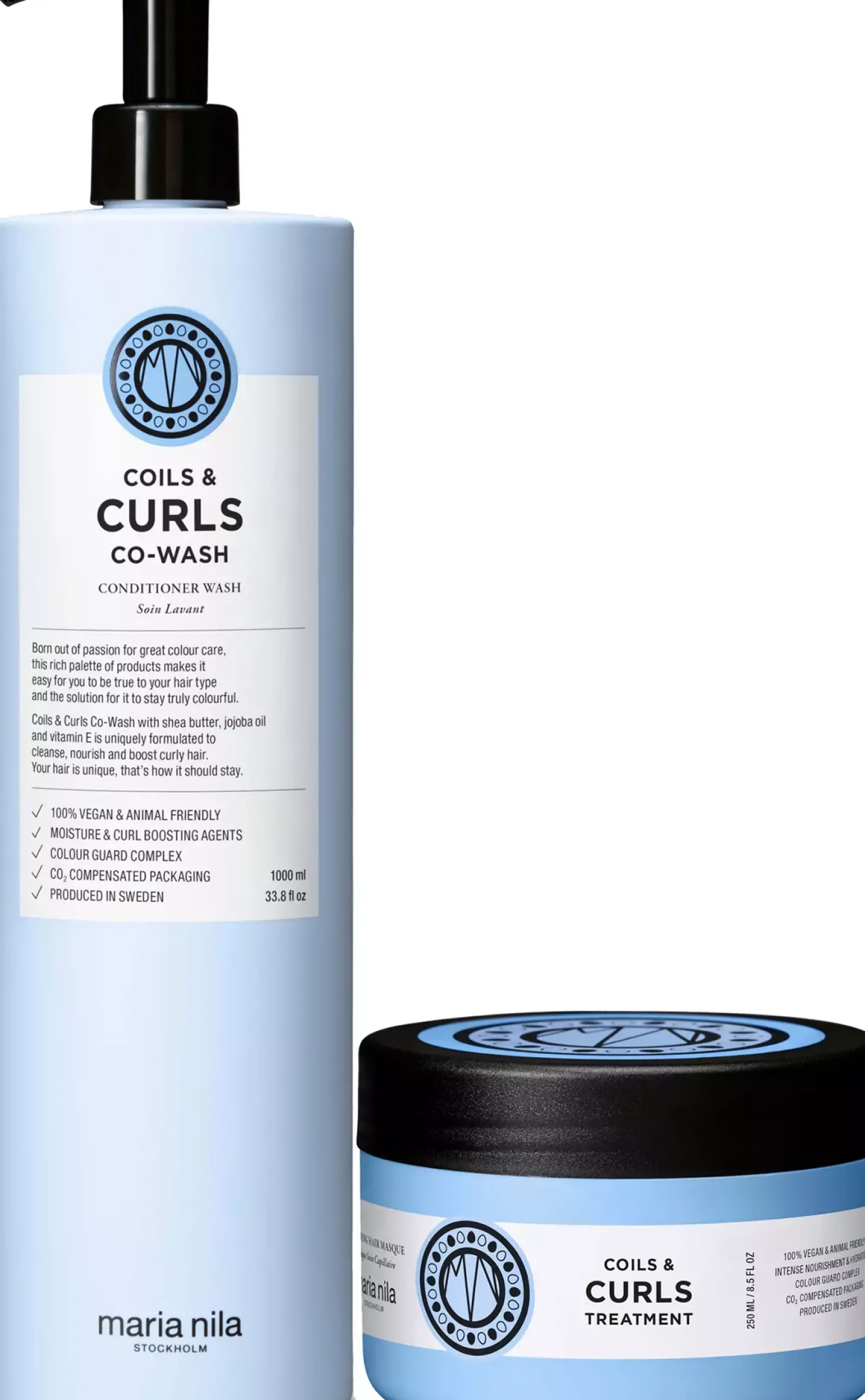 maria nilaCoils & Curls Bundle Conditioner Wash 1000 ml & Masque 250 ml