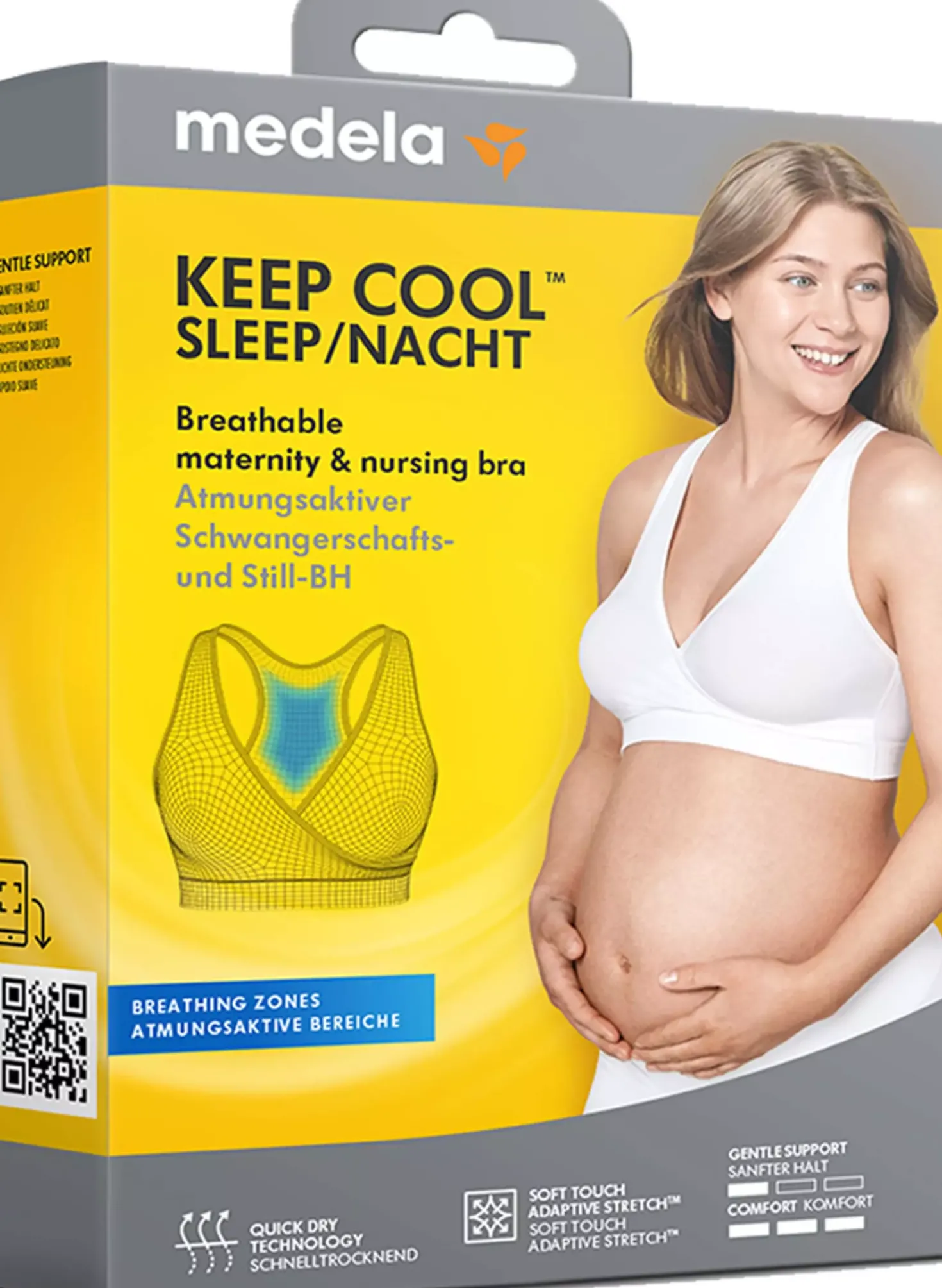 Medela Keep Cool natt-BH,Svart L L