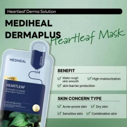 Mediheal Dermaplus Heartleaf Mask 10 stk