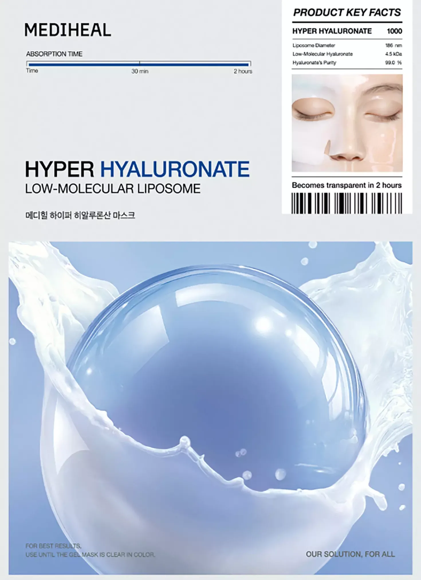 Mediheal Hyper Hyaluronate Mask 10 stk