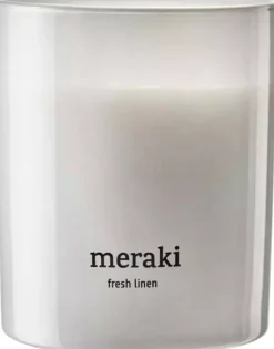 MerakiFresh Linen Scented Candle Medium