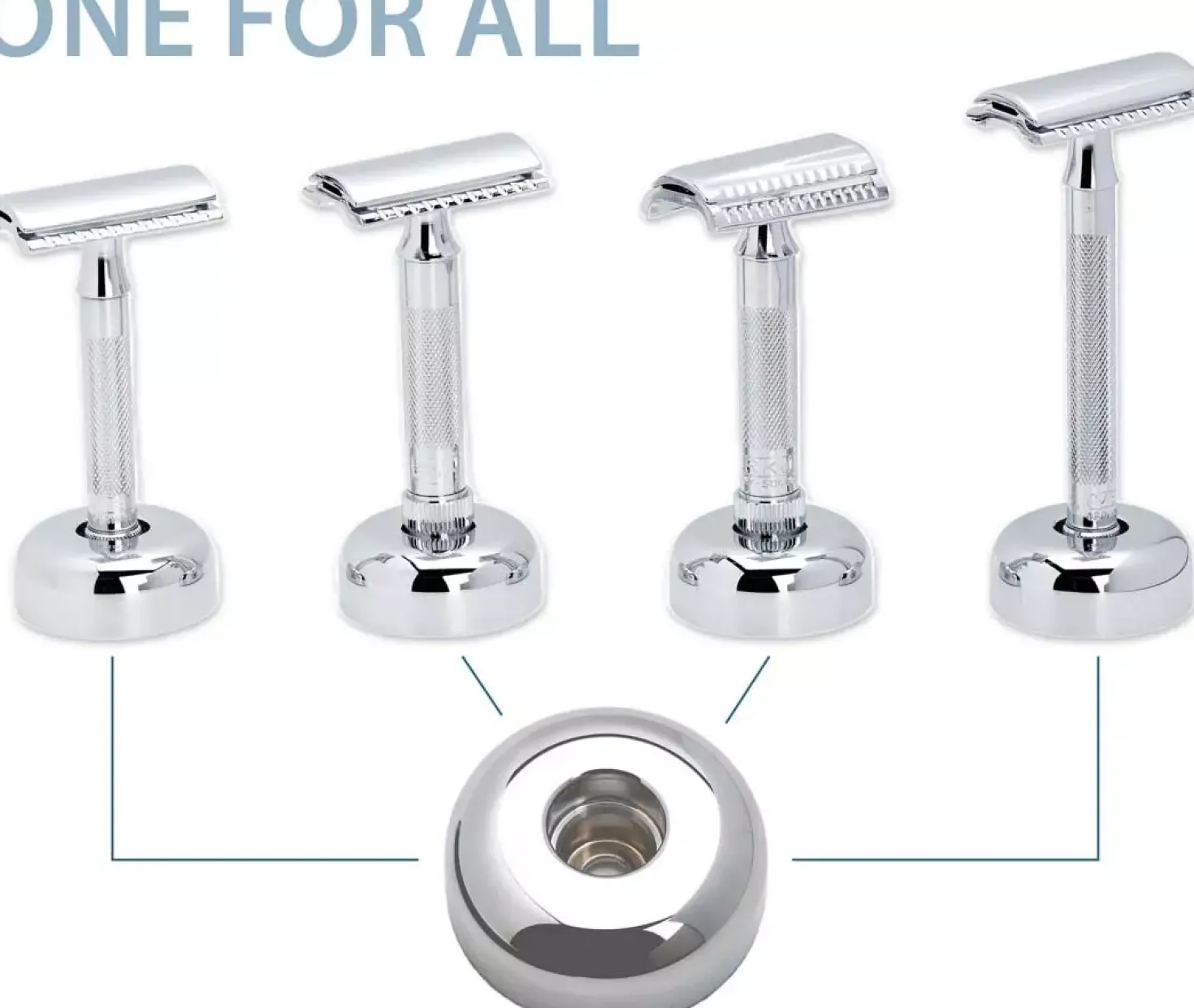 Merkur Solingen Razor Stand 4006 One For All Chrome