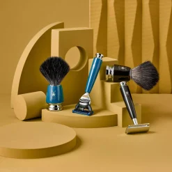 Mühle Rytmo Shaving Brush High-Grade Resin Black Synthetic Black Fibre