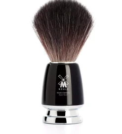 Mühle Rytmo Shaving Brush High-Grade Resin Black Synthetic Black Fibre