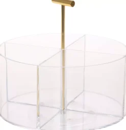 Mineas Spinning Organizer With Handle Transparent