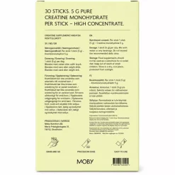 MOBY Kreatin Monohydrat Stickpacks 30 stk