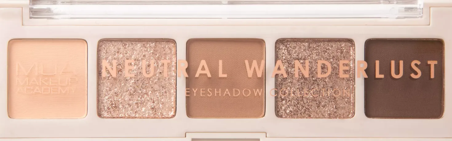 MUA Makeup Academy Eyeshadow Palette 5 Shades Neutral Wanderlust