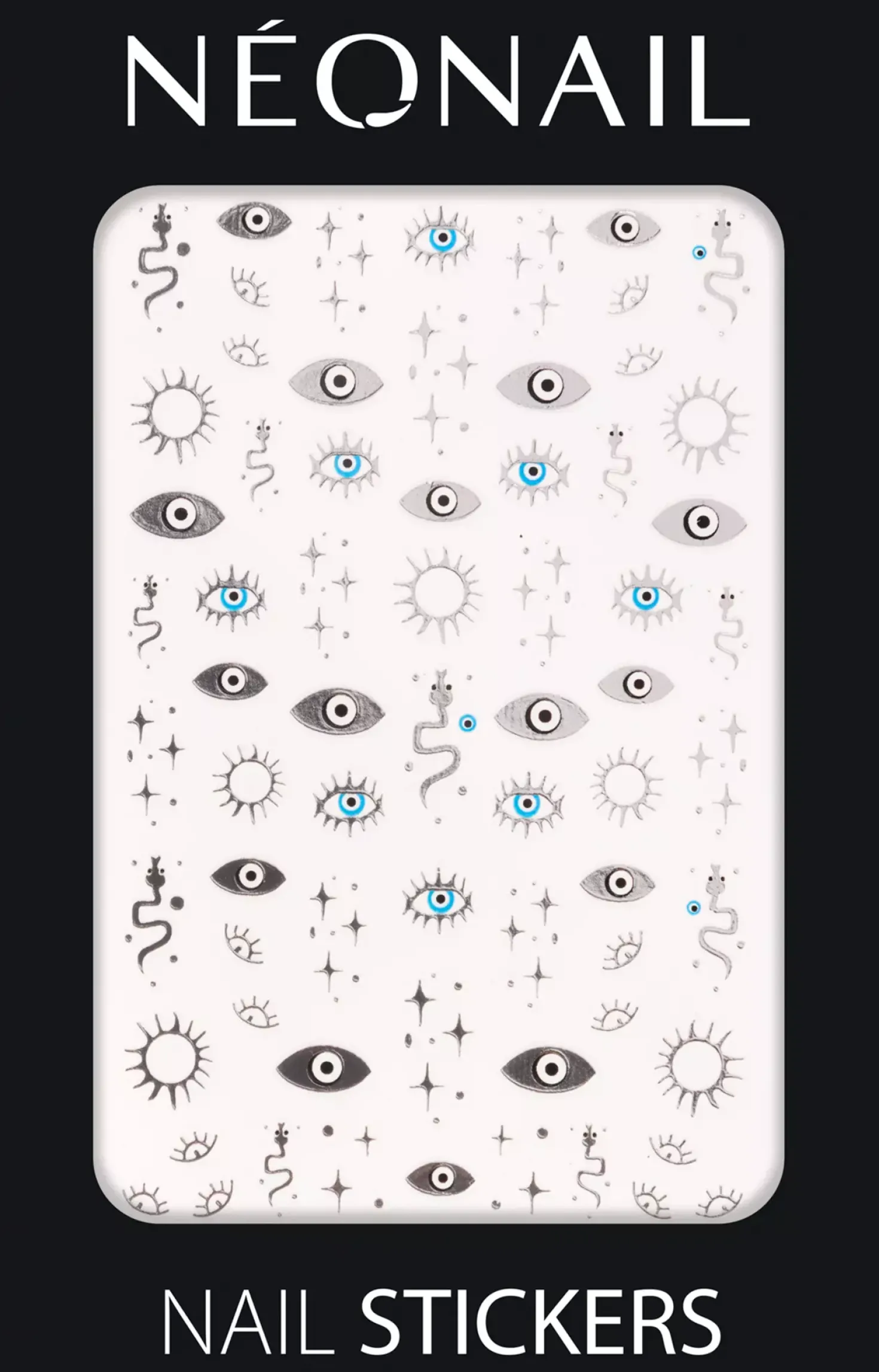 NEONAILLet Them Glow Nail Stickers Boho Silver