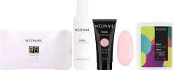NEONAIL Nail Extention Kit With Duo Acrylgel Cover Pink & Modern Almond Forms