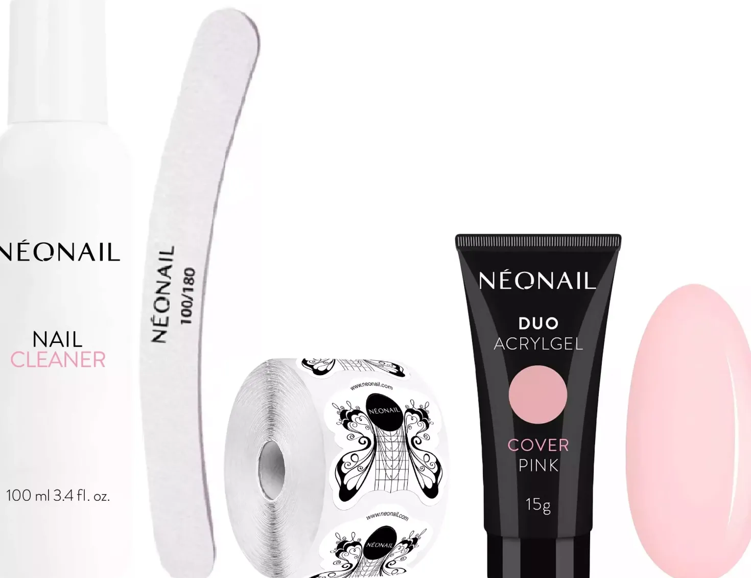 NEONAIL Nail Extention Kit With Duo Acrylgel Cover Pink