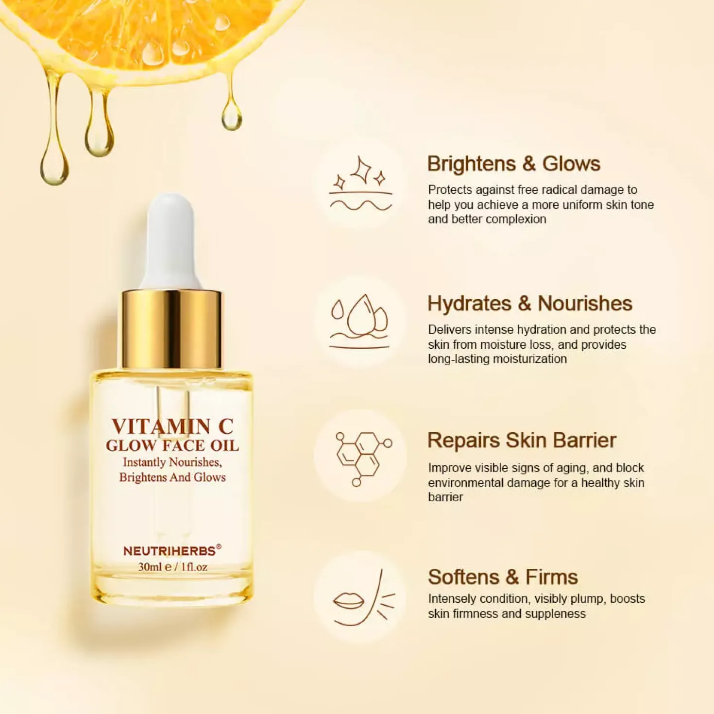 Neutriherbs Vitamin C Glow Face Oil 30 ml