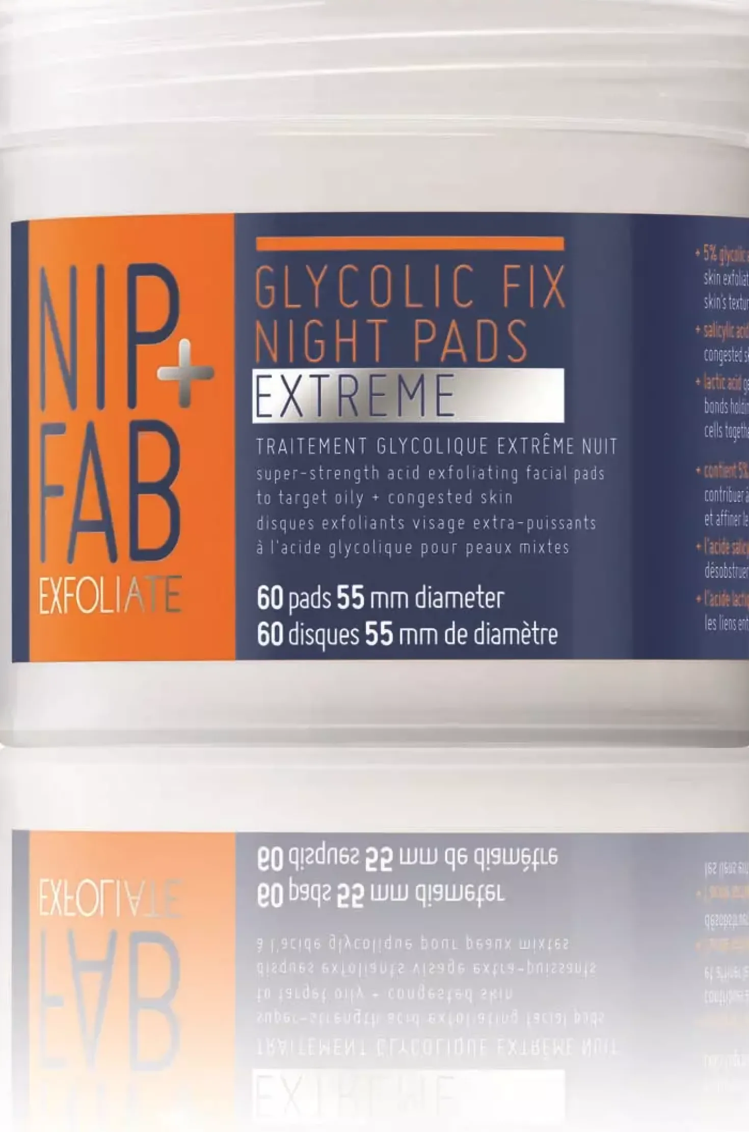 NIP+FABExfoliate Glycolic Fix Night Pads Extreme 60 Pcs