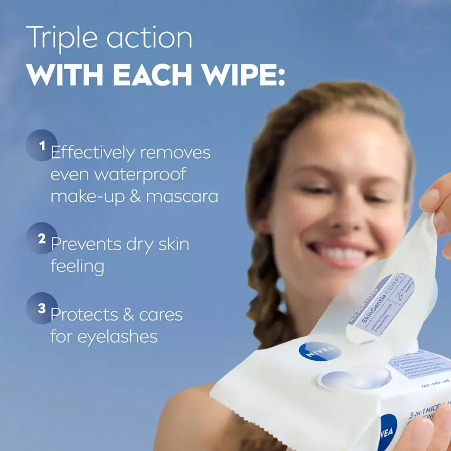 NIVEA 3-in-1 Micellar Cleansing Wipes 25 stk