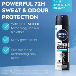 NIVEAMEN Antiperspirant Deo Black & White Fresh Spray 150 ml