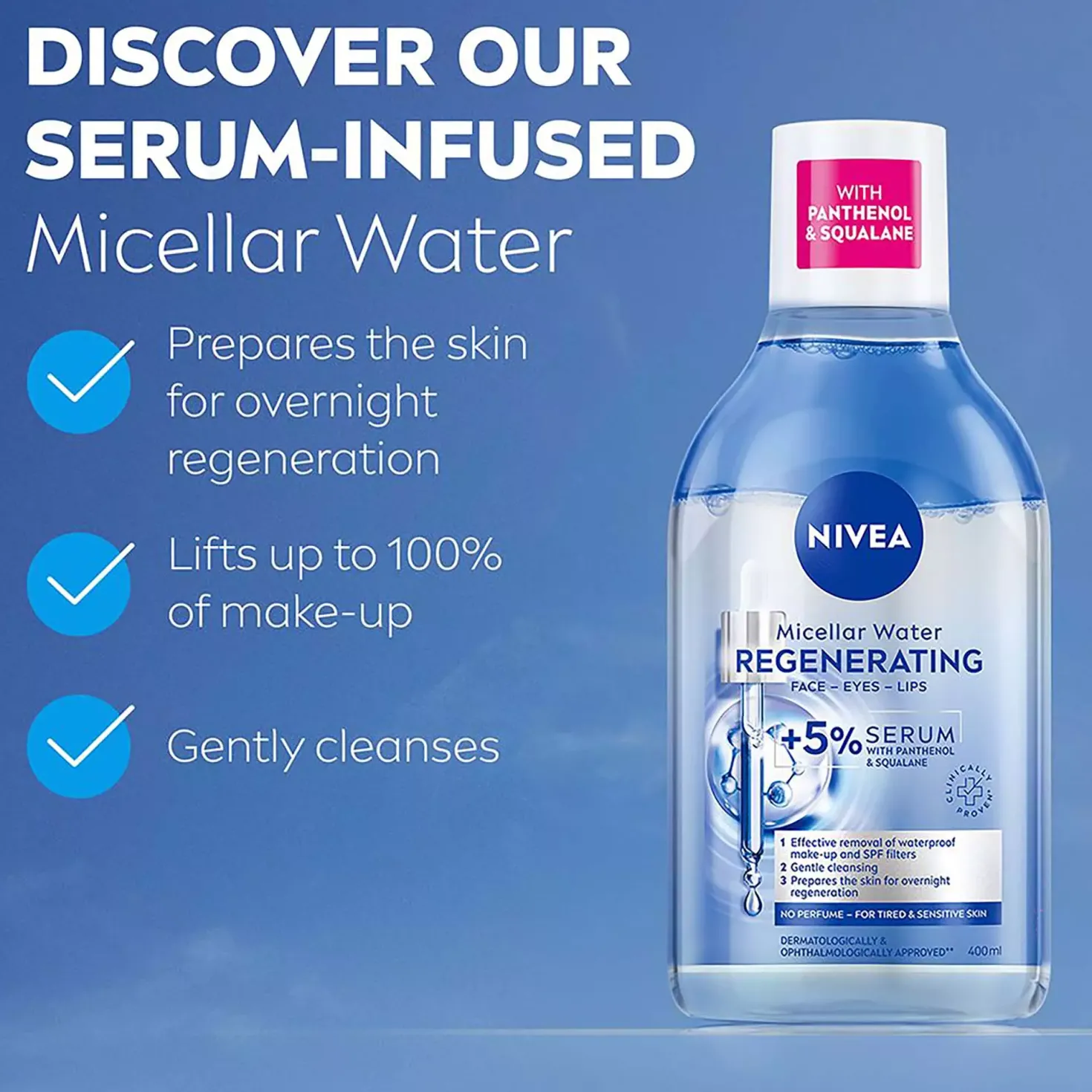 NIVEA Micellar Water Regenerating +5% serum 400 ml