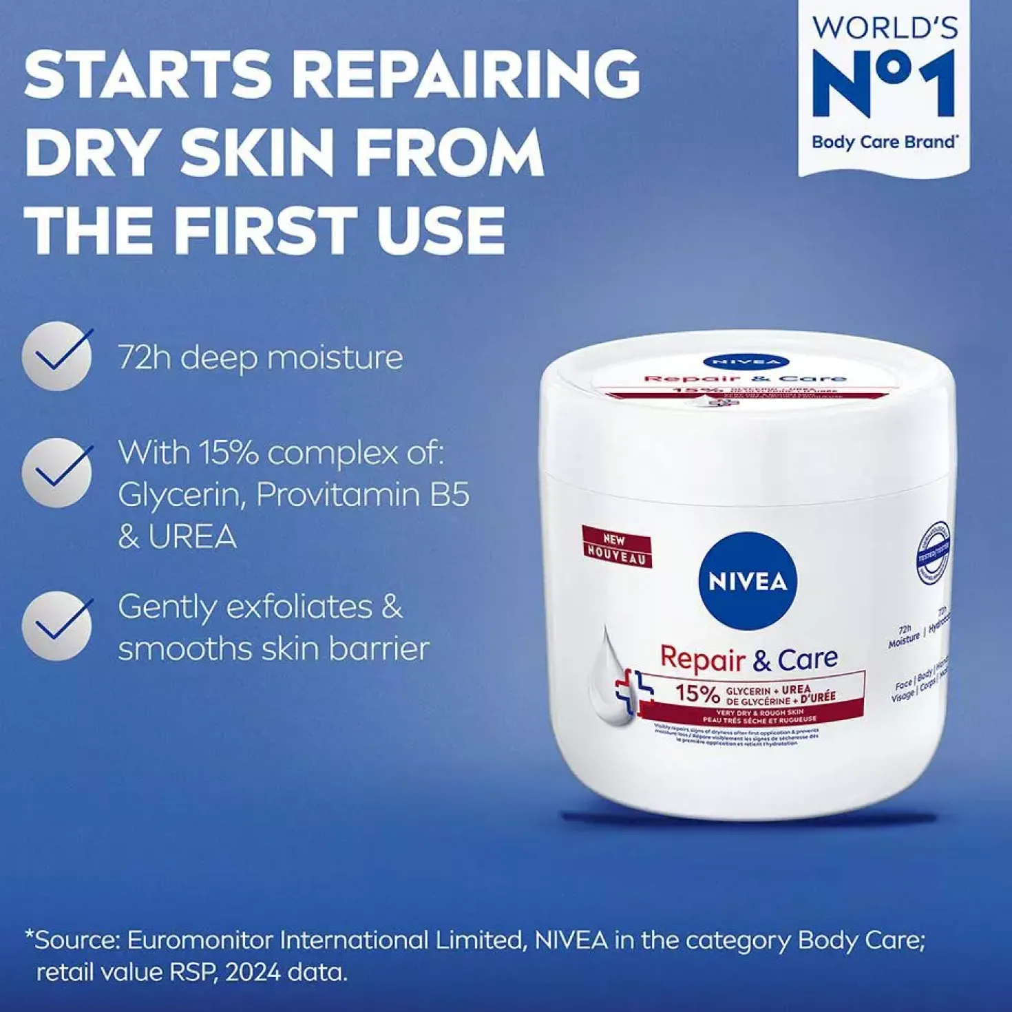 NIVEA Repair & Care Body Cream +Urea 400 ml