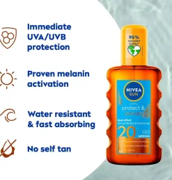 NIVEASUN Protect & Bronze Oil Spray SPF20 200 ml