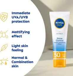 NIVEASUN UV Face Shine Control Cream Very High SPF 50+ 40 ml