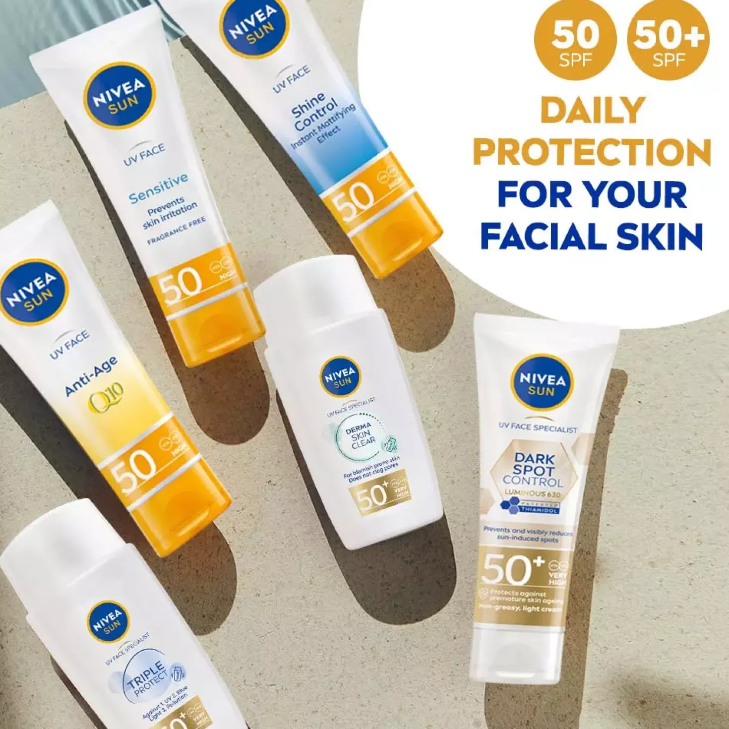 NIVEASUN UV Face Shine Control Cream Very High SPF 50+ 40 ml
