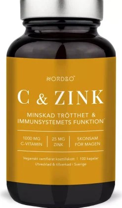 Nordbo C-vitamin & Zink 100 kap