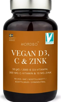 Nordbo D3 C-vitamin & Zink 90 st