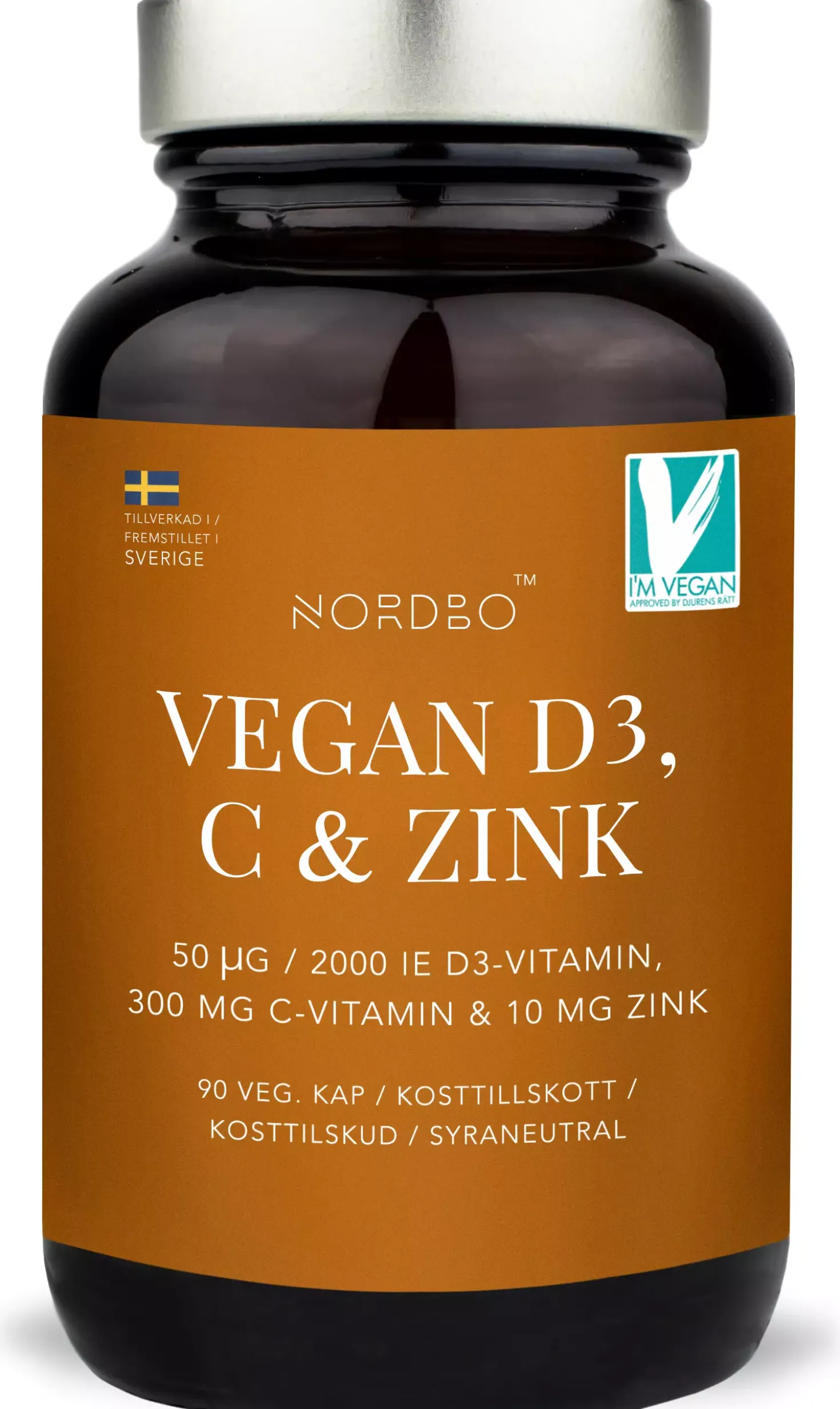 Nordbo D3 C-vitamin & Zink 90 st