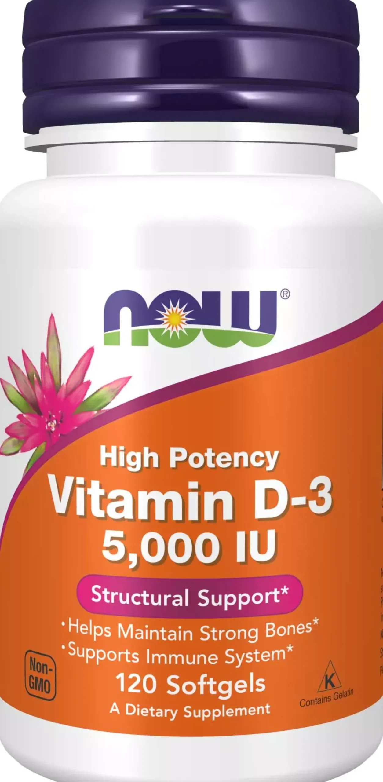 NOW Vitamin D-3 5000 Iu 120 stk