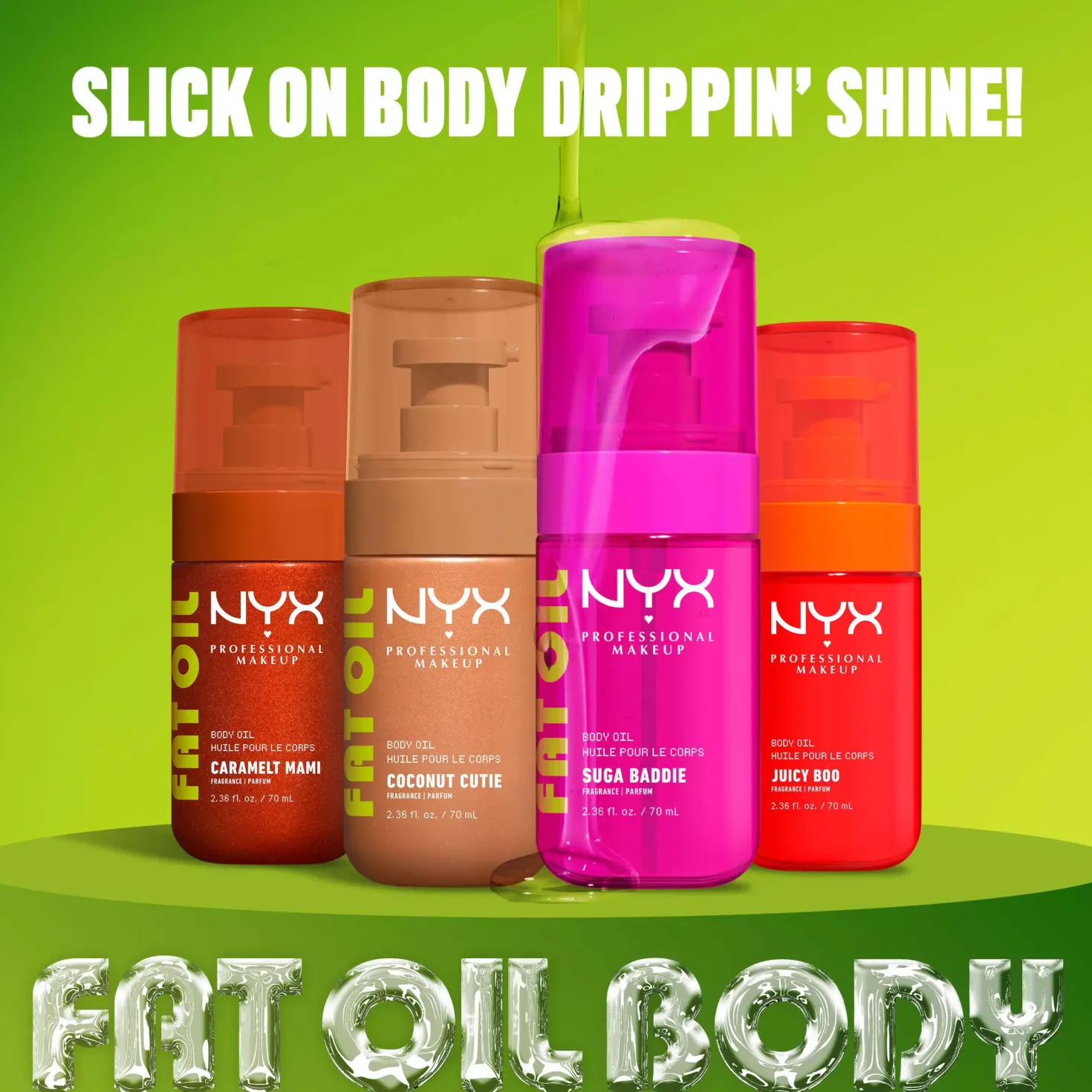NYX PROFESSIONAL MAKEUP Fat Oil Body Oil Caramelt Mami