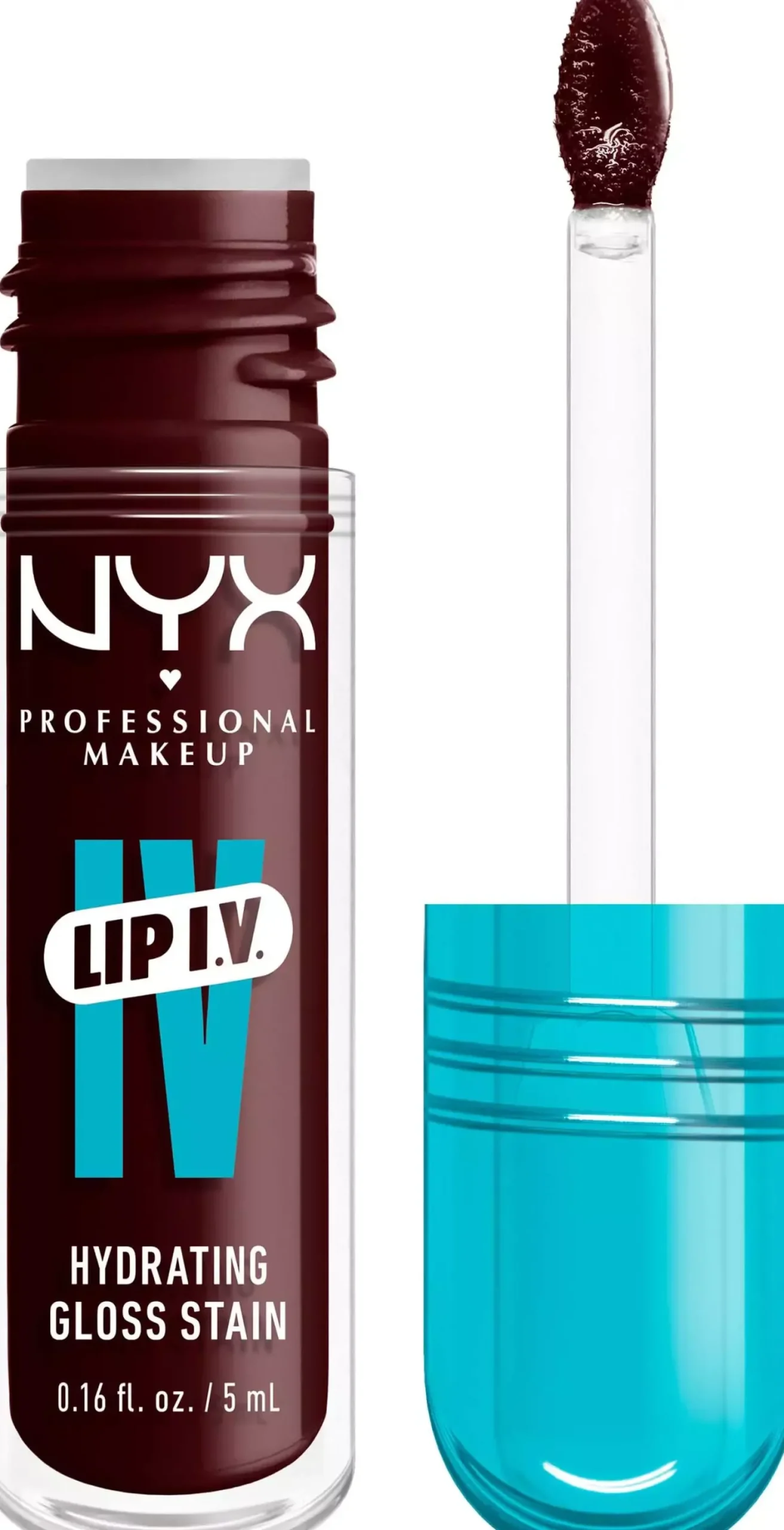 NYX PROFESSIONAL MAKEUP Lip I.V. Hydrating Gloss Stain Lip Gloss 05 Mocha Me Wet