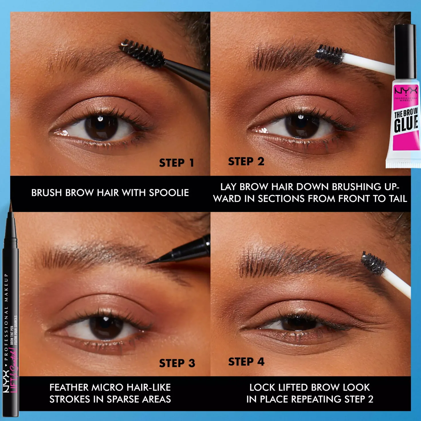 NYX PROFESSIONAL MAKEUP The Brow Glue Lamination Gel 01 Transparent