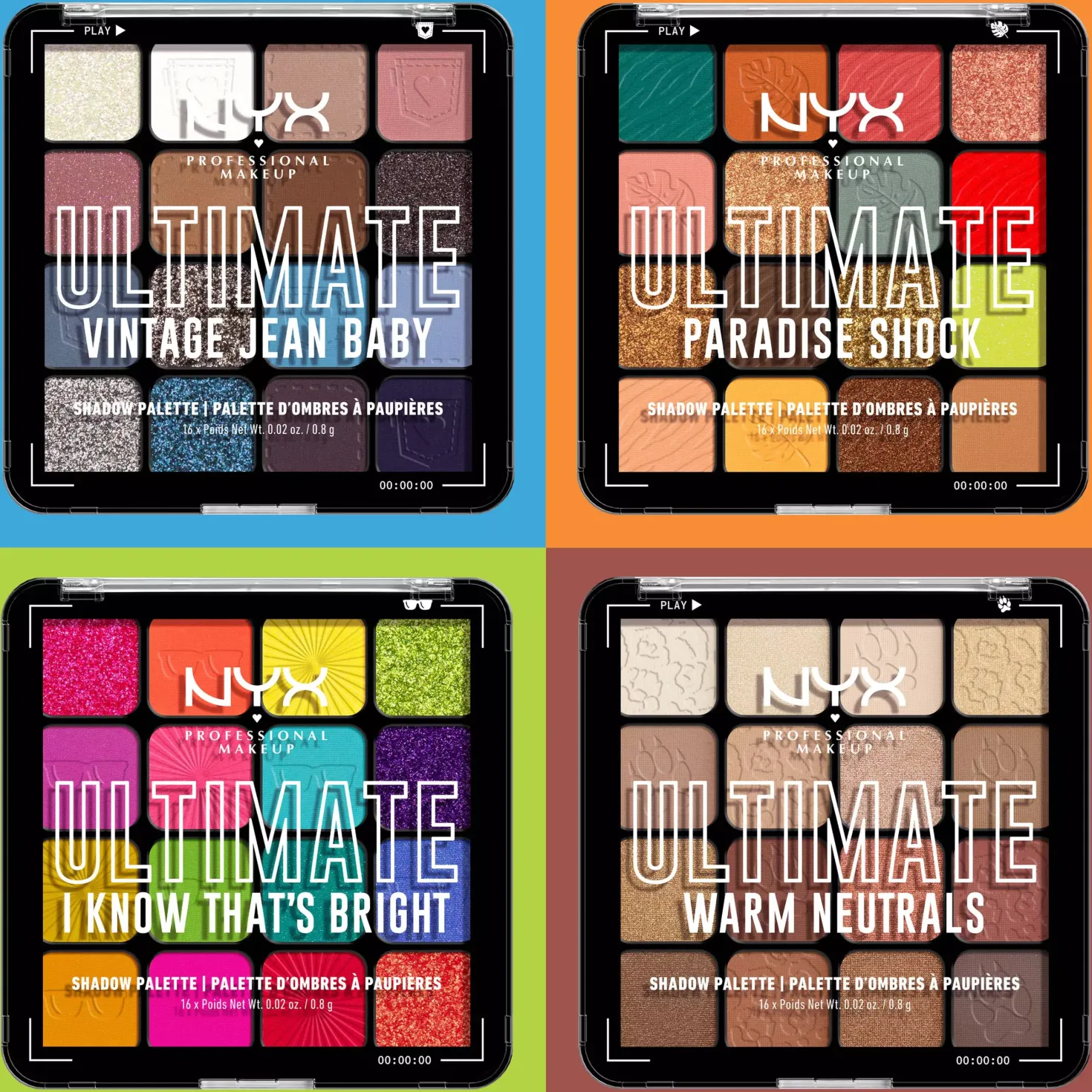 NYX PROFESSIONAL MAKEUP Ultimate Shadow Palette 01W Vintage Jean Baby