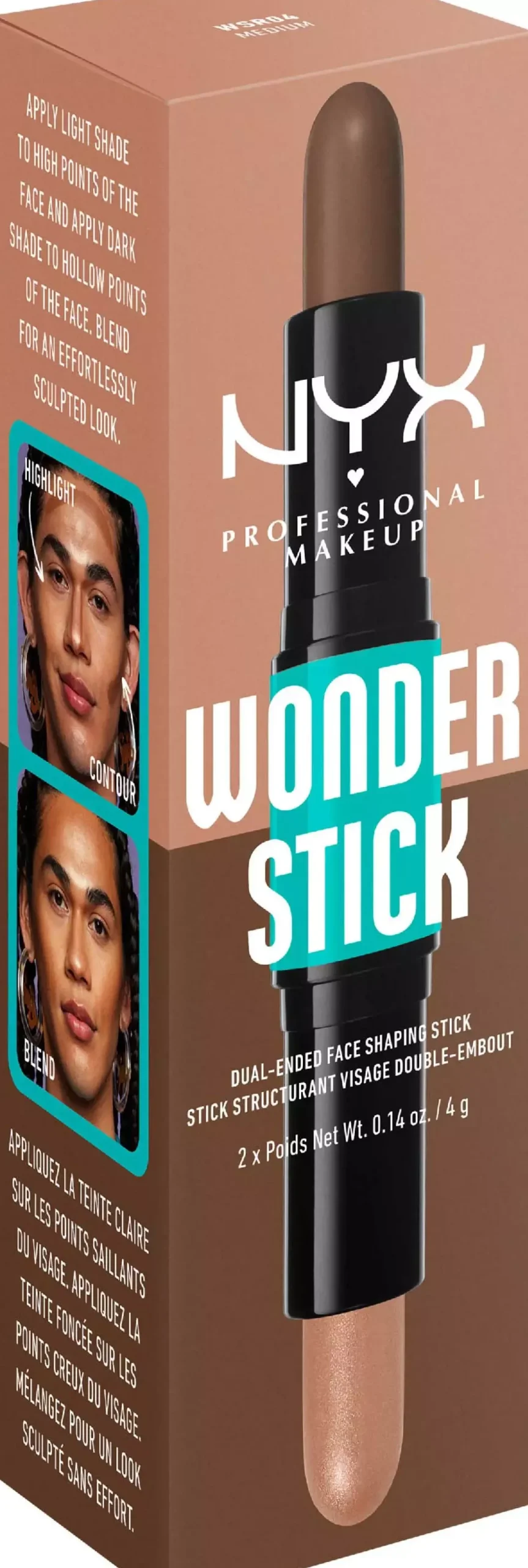 NYX PROFESSIONAL MAKEUP Wonder Stick Dual-Ended Face Shaping Stick 02 Universal Light