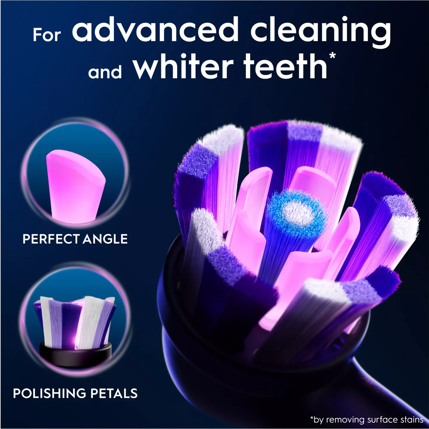 Oral B iO Radiant White Toothbrush Heads Black 3 stk