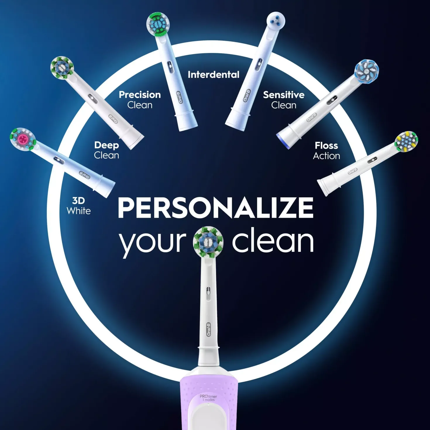 Oral B Vitality Pro Electric Toothbrush 2 Brush heads Purple