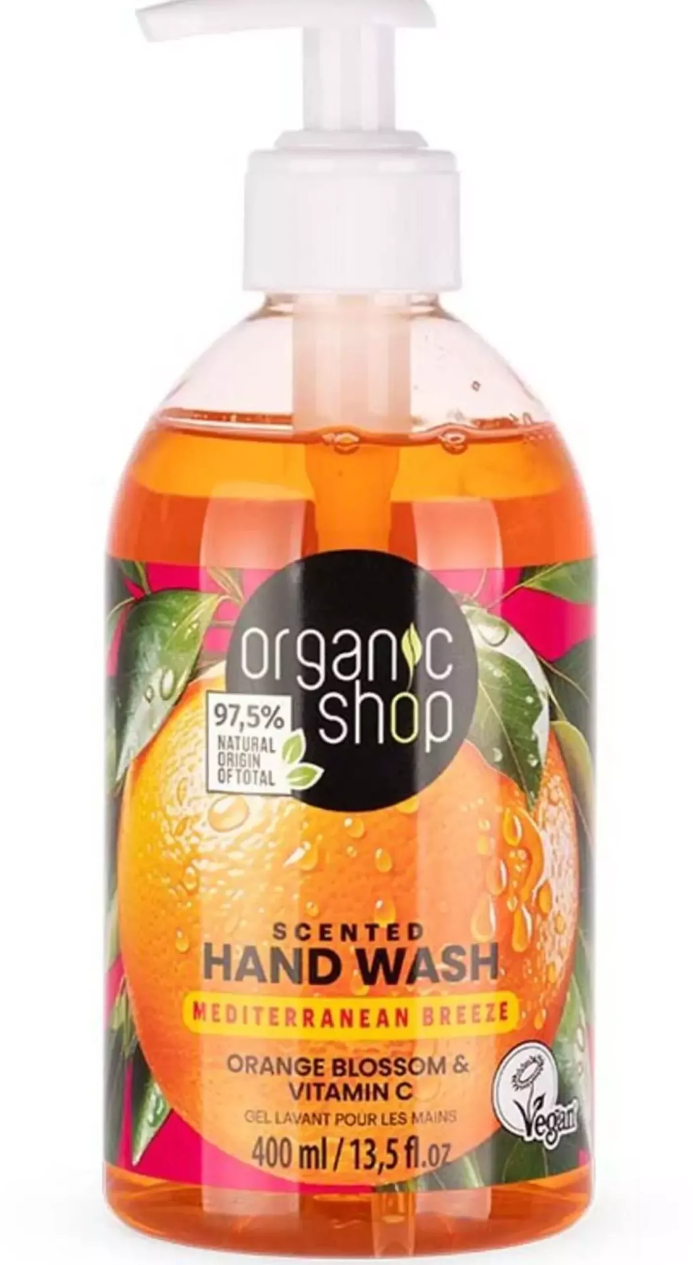 Organic Shop Scented Hand Wash Orange Blossom & Vitamin C 400 ml