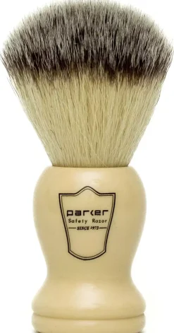 Parker Shaving Ivory Handle Synthetic Bristle Shave Brush