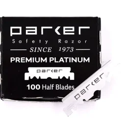 Parker Shaving Premium Platinum Half Blades for Barber Razors - 100 Ct. (1 x 100)