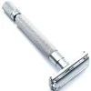 Parker Shaving 74R-SC Satin Chrome Textured Heavy Weight Butterfly Open Safety Razor