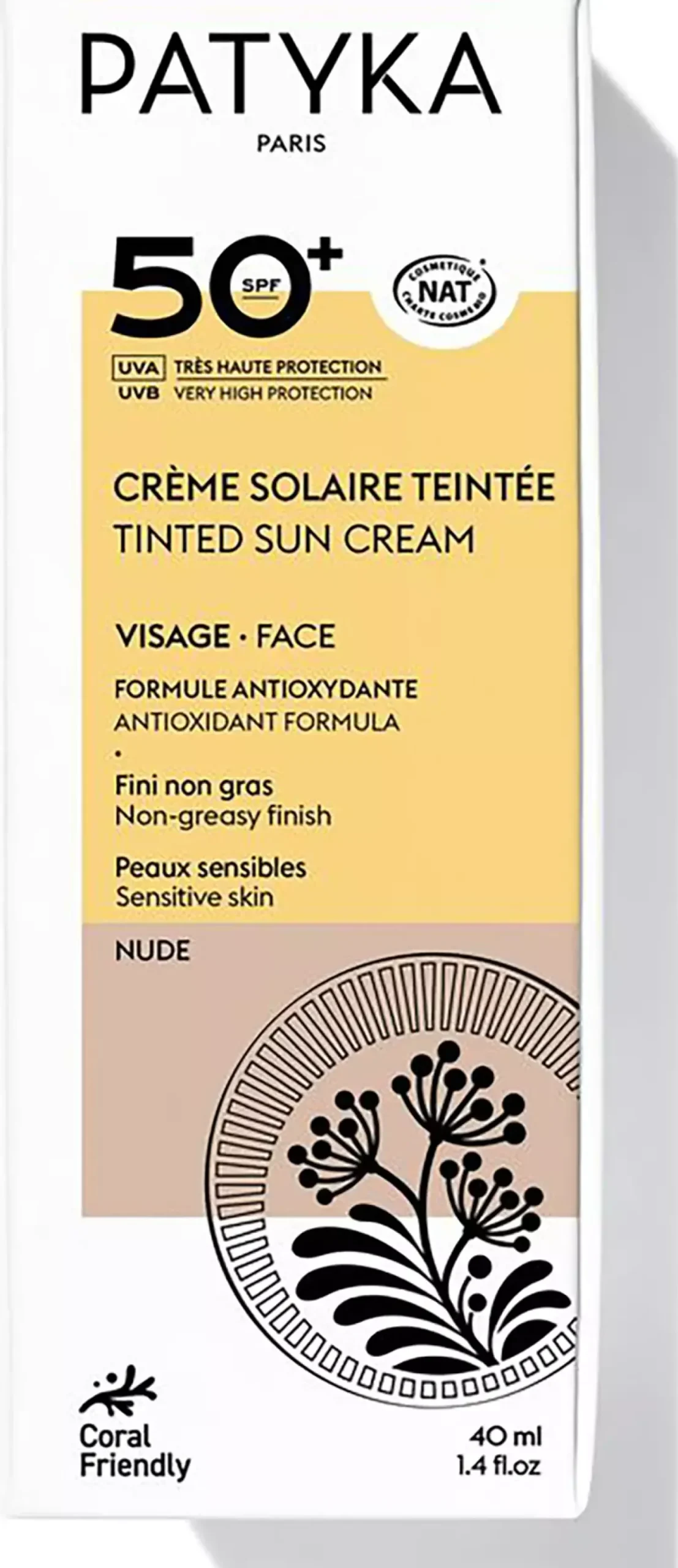Patyka Tinted Face Sun Cream SPF50+ Nude