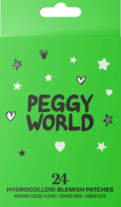 Peggy World Blemish Patches Stars and Hearts Lime Green