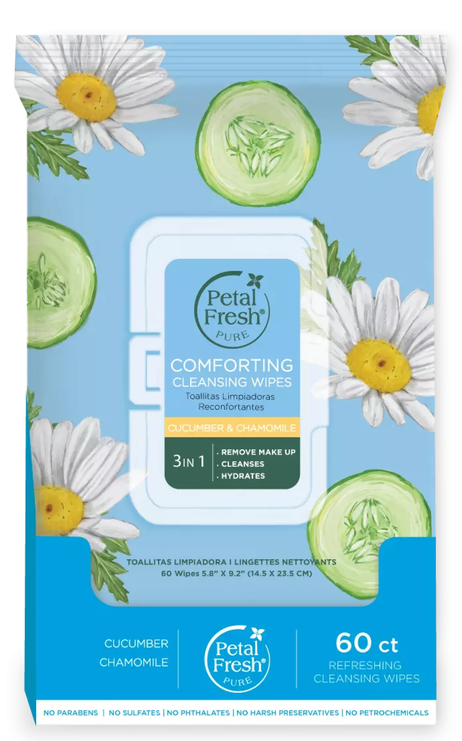 Petal FreshPure Comforting Cucumber & Chamomile Cleansing Wipes